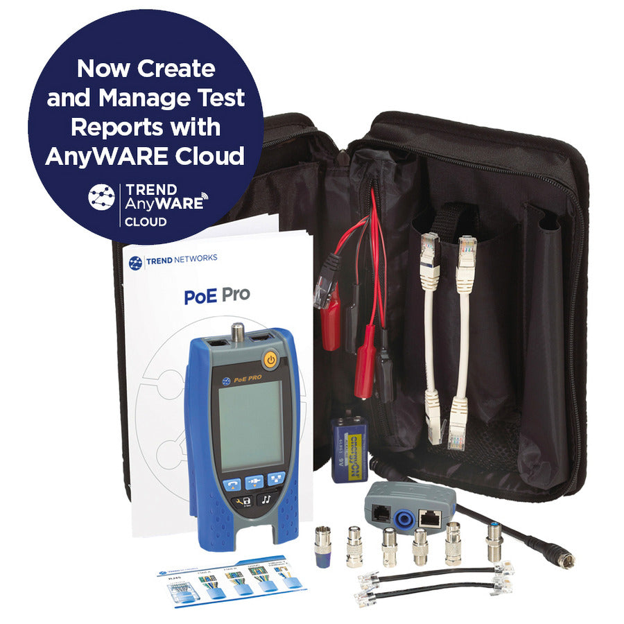 TREND Networks R158006 PoE Pro Bluetooth - Data Cable and PoE Tester with AnyWARE Cloud