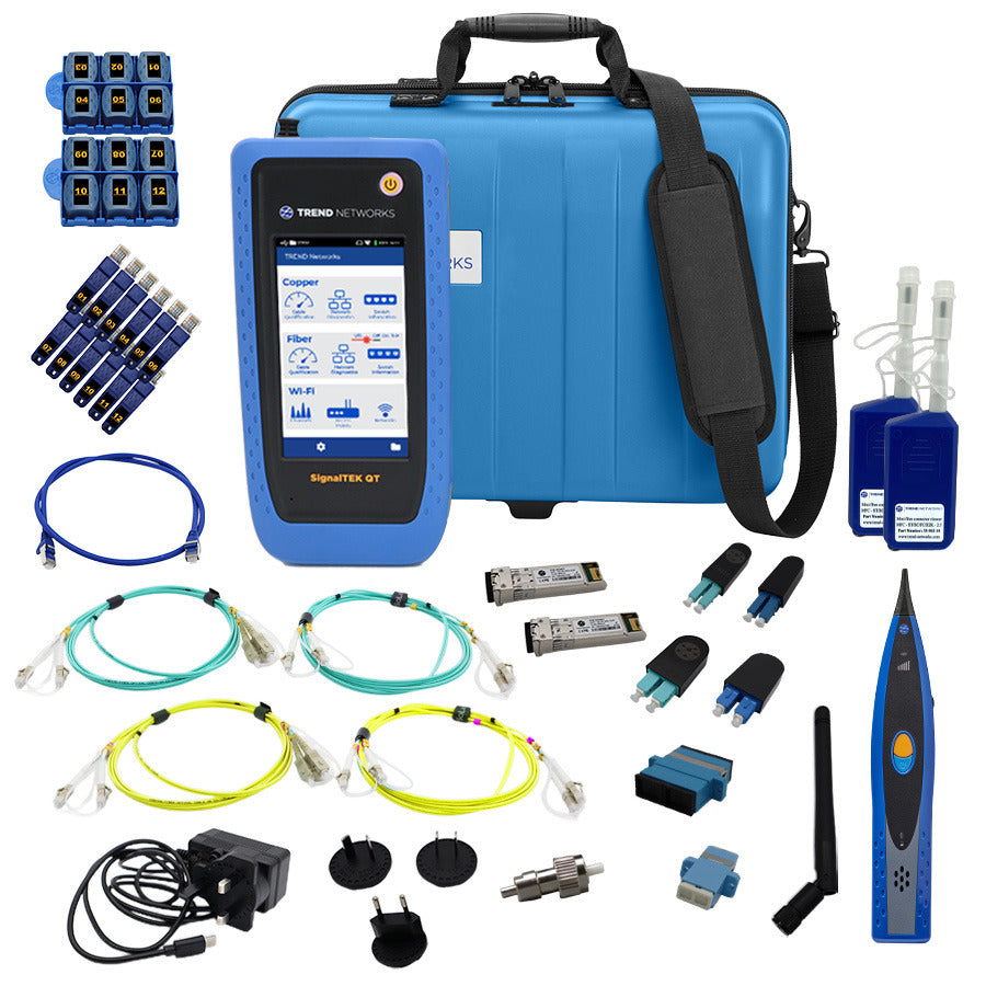 TREND Networks STQT-PRO-KIT-3Y Bundle - SignalTEK QT Pro 10G Coppe/Fiber Qualifier  + 2 Year Warranty Extension (Total 3 years) + Amplifier Probe + Accessories