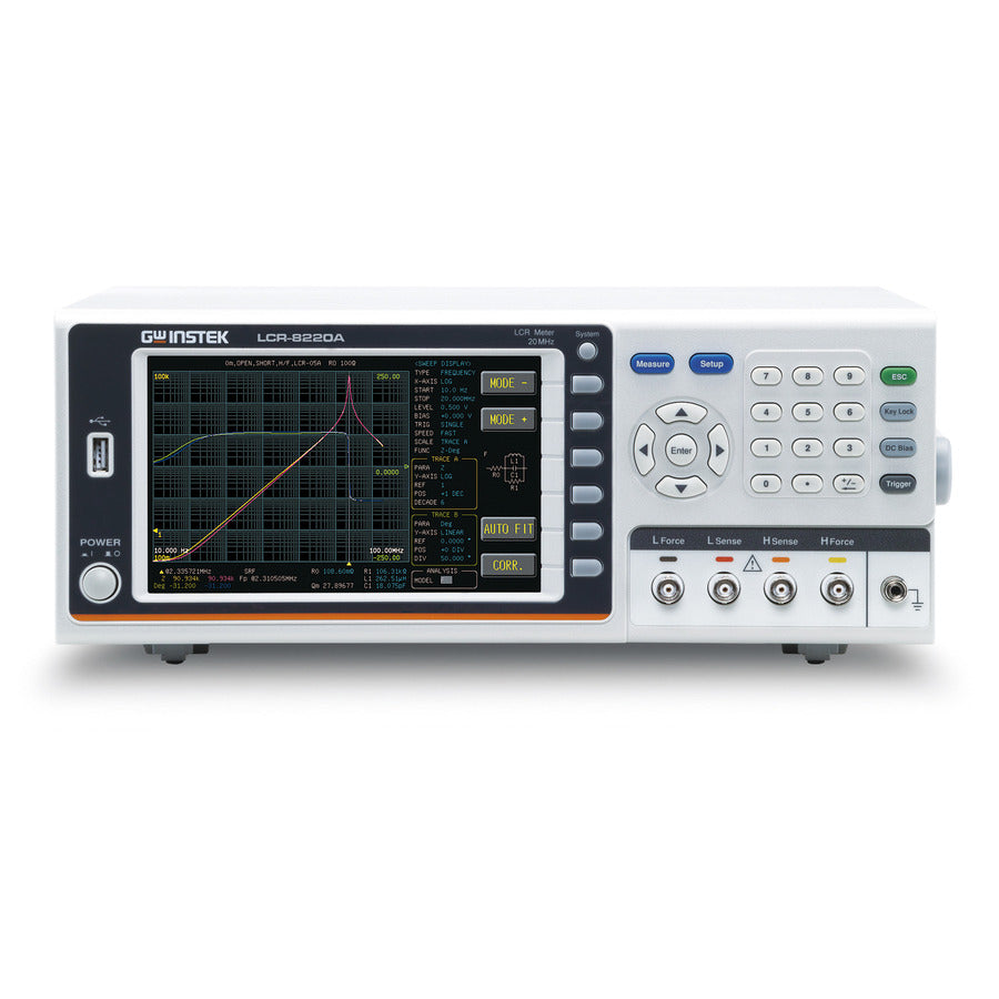 GW Instek LCR-8220A LCR Meter, 10 Hz- 20 MHz, 6 Digits, USB, GPIB, LAN, RS-232, LCR-8200A Series