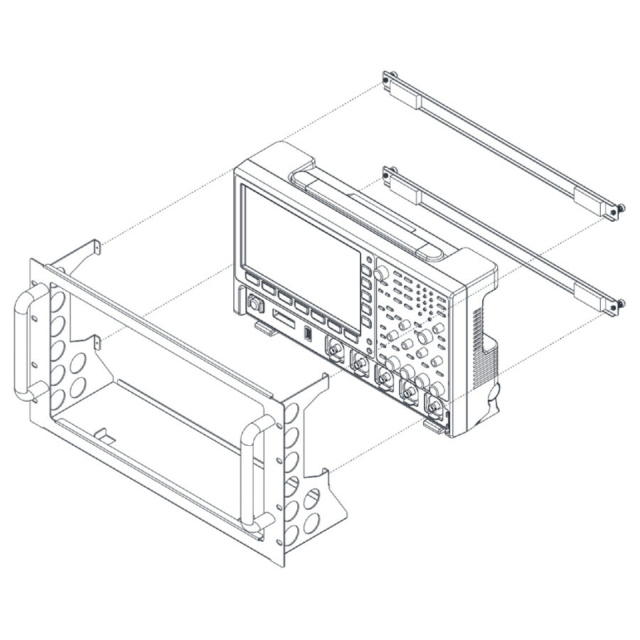 GW Instek GRA-443-E Rack Mount Kit for GDS-3000A Digital Oscilloscope, U-Shape Handle, GRA Series