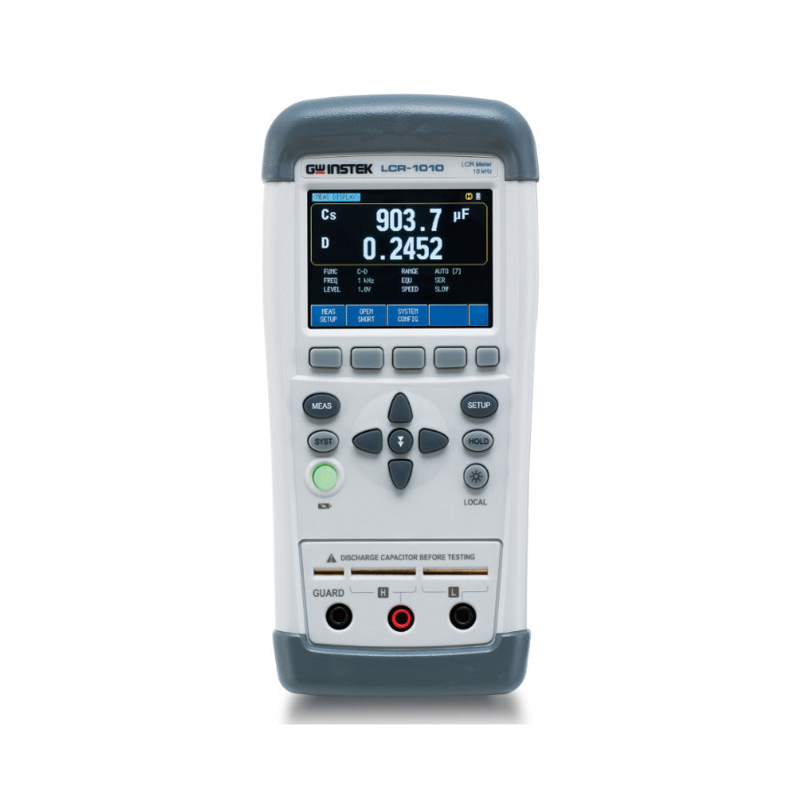 GW Instek LCR-1010 Handheld LCR Meter, 10 kHz, 100 Ohms, 1Vrms, 2.8" TFT Touch LCD, LCR-1000 Series
