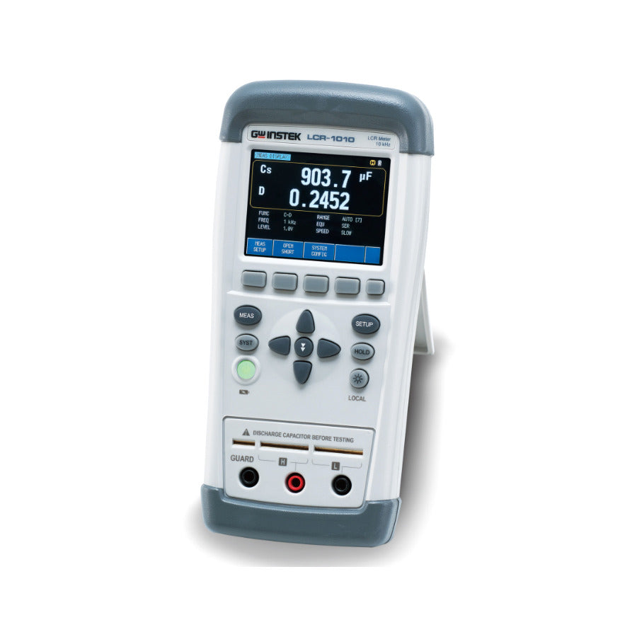GW Instek LCR-1010 Handheld LCR Meter, 10 kHz, 100 Ohms, 1Vrms, 2.8" TFT Touch LCD, LCR-1000 Series