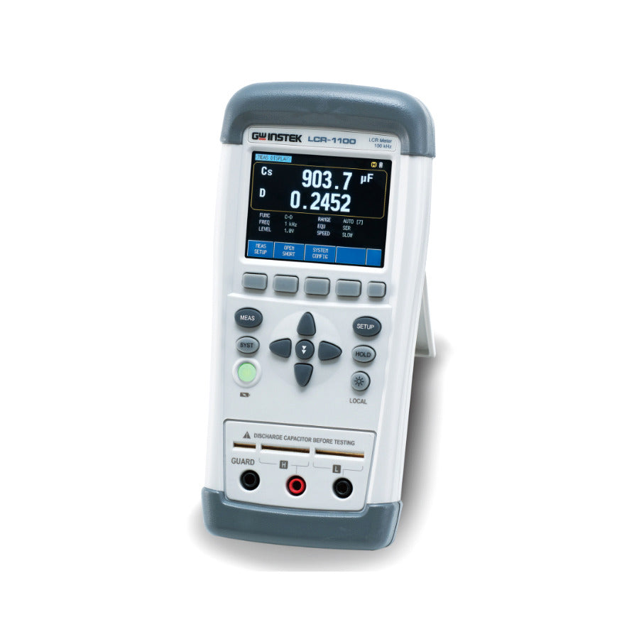 GW Instek LCR-1100 Handheld LCR Meter, 100kHz, 100Ohms, 1Vrms, 2.8" TFT Touch LCD, LCR-1000 Series