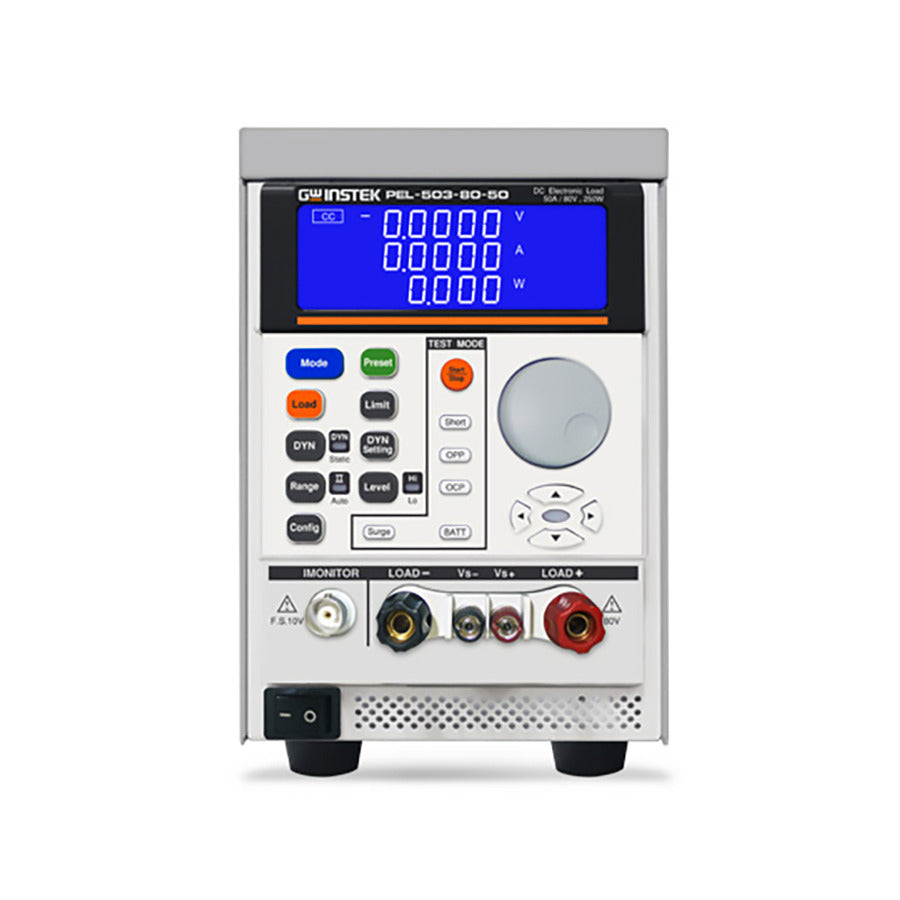 GW Instek PEL-503-80-50 DC Electronic Load, Programmable, 250W, 80V, 50A, Bench Top, PEL-500 Series