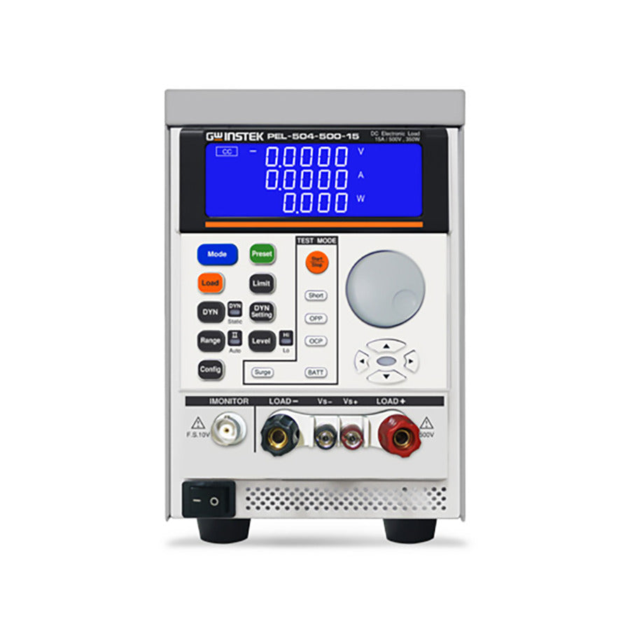 GW Instek PEL-504-500-15 DC Electronic Load, Programmable, 350W/500V/15A, Bench Top, PEL-500 Series