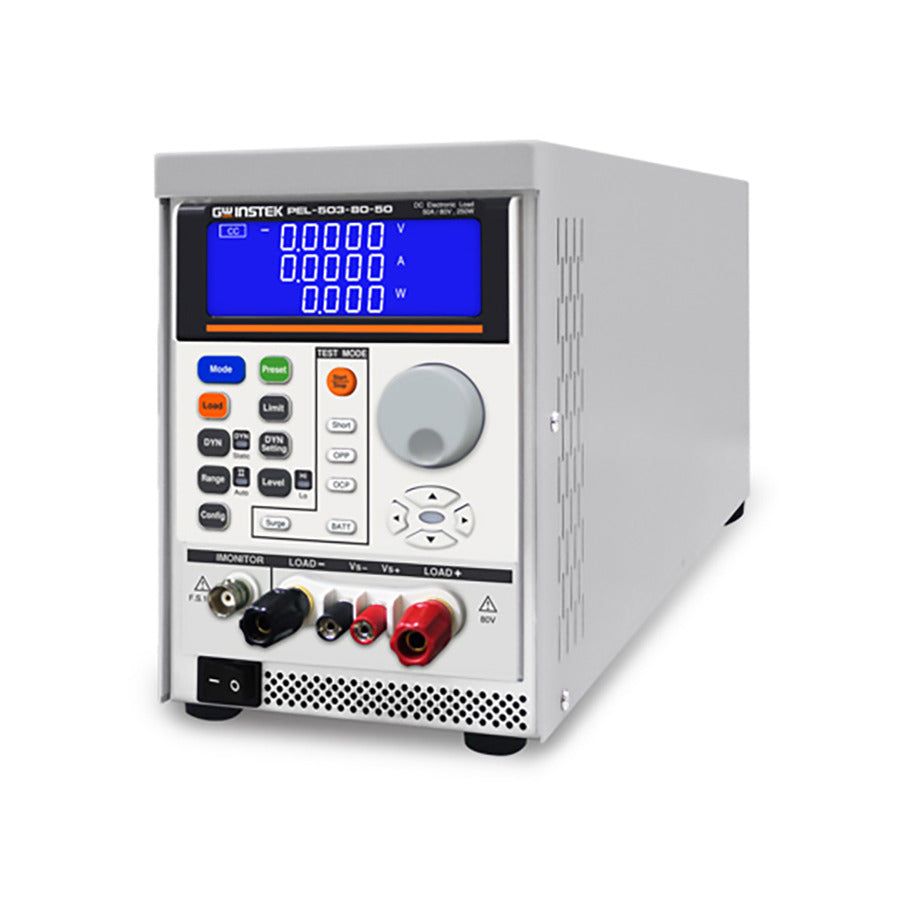 GW Instek PEL-504-500-15 DC Electronic Load, Programmable, 350W/500V/15A, Bench Top, PEL-500 Series