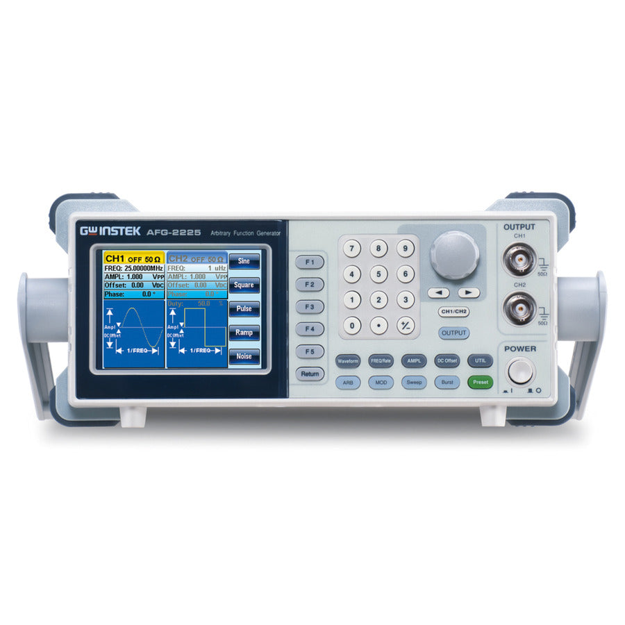 GW Instek AFG-2225 Arbitrary Function Generator, 2 Channel, 10 Bit, 1uHz-25MHz, 120MS/s, 60MHz Rate
