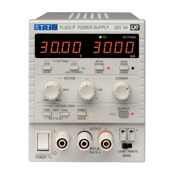 Aim-TTi PL303-P DC Power Supply, Single Output, 30V, 3A, 90W, USB, RS232, LAN, PL Series