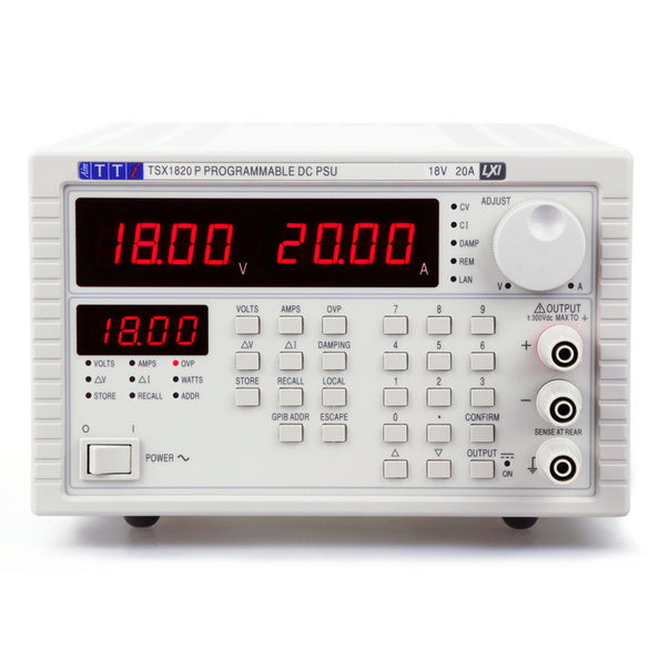 Aim-TTi TSX 1820P Lxi Single 0-18V/0-20A, USB/RS232/LAN(LXI) opt GPIB