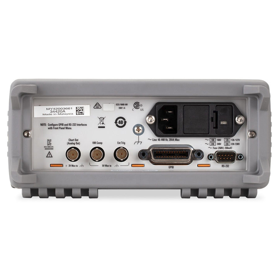 Keysight 34420A Nanovolt / Micro-Ohm Meter, 100 pV / 100 nOhm, 7.5 Digits