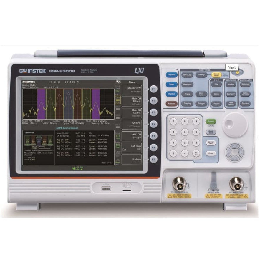GW Instek GSP-9300BTG Spectrum Analyzer w/ Tracking Generator, 9kHz-3GHz, 0.025ppm, GSP-9300 Series