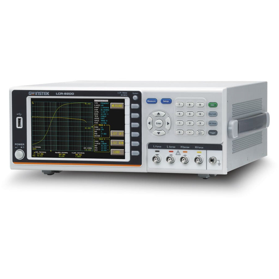 GW Instek LCR-8201 High-Precision LCR Meter, 10 Hz - 1 MHz, USB, GPIB, LAN, RS-232, LCR-8200 Series