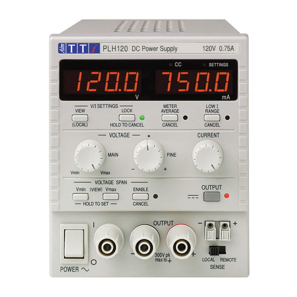 Aim-TTi PLH120 High-Voltage DC Power Supply, Single Output, 120V, 0.75A, 90W, PLH Series