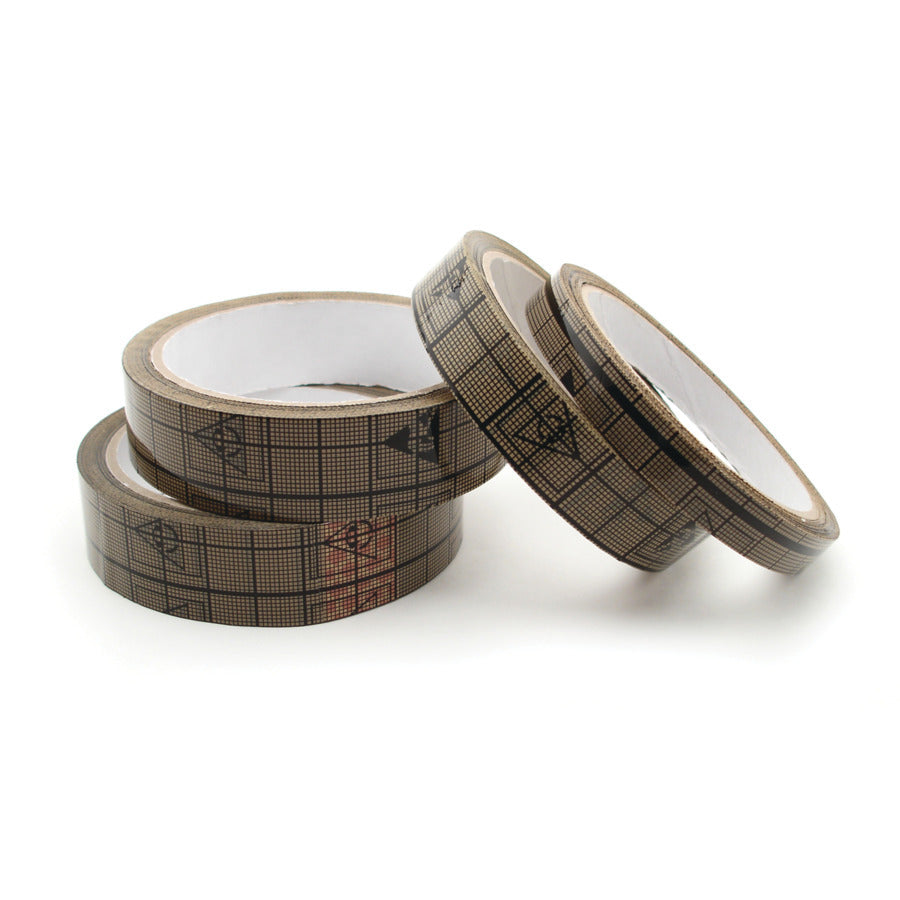 Techni-Pro 758ST1635 Grid Printed Tape, 3/4"x118', 3" Core, 1.9 mil, Clear/Black