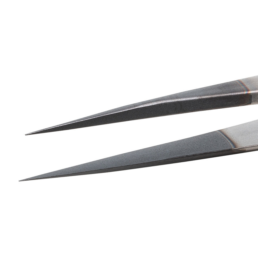 Techni-Pro 758TW0010 ESD Diamond Tweezers, Style 3C, Anti-Acid/Anti-Mag, SS, Fine, Pointed, 4.3"