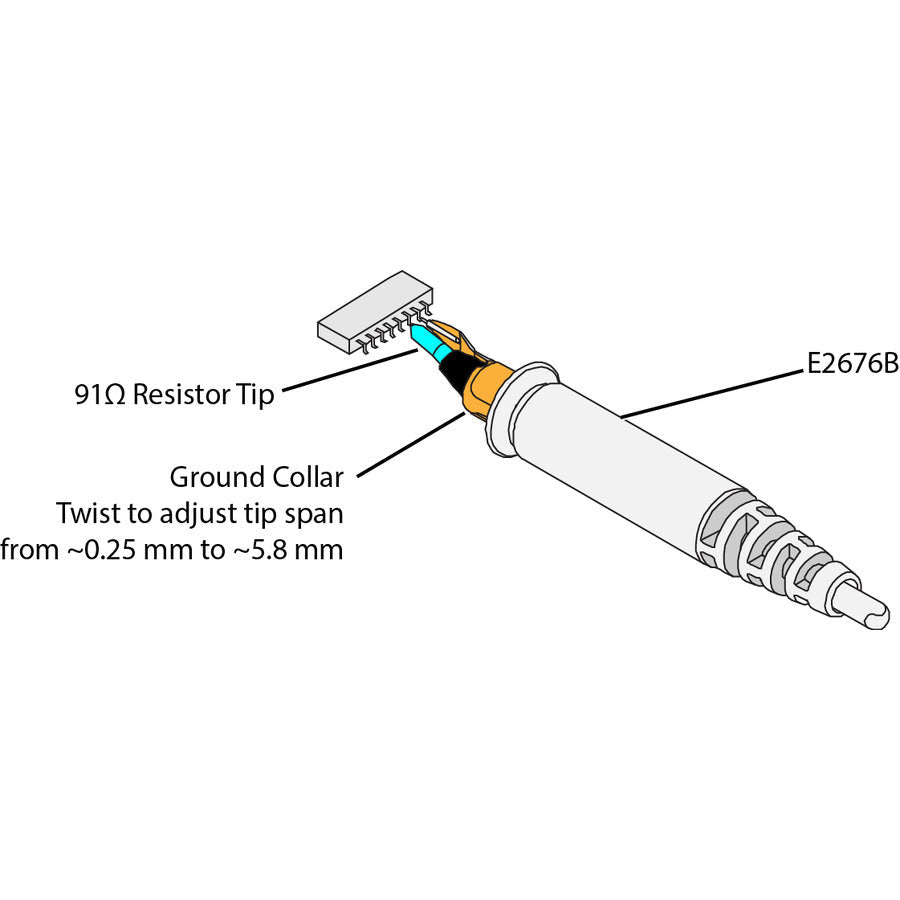 Keysight E2676B InfiniiMax Browser Probe Head, Single-Ended, 6GHz, 10 Tips w/Damping Resistors