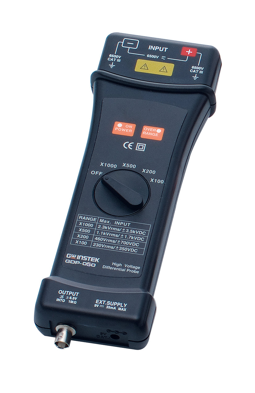 GW Instek GDP-050 High Voltage Differential Probe, 50MHz, 1.2 pF, 6.5kV, 54 Mohm, 7 ns, GDP Series
