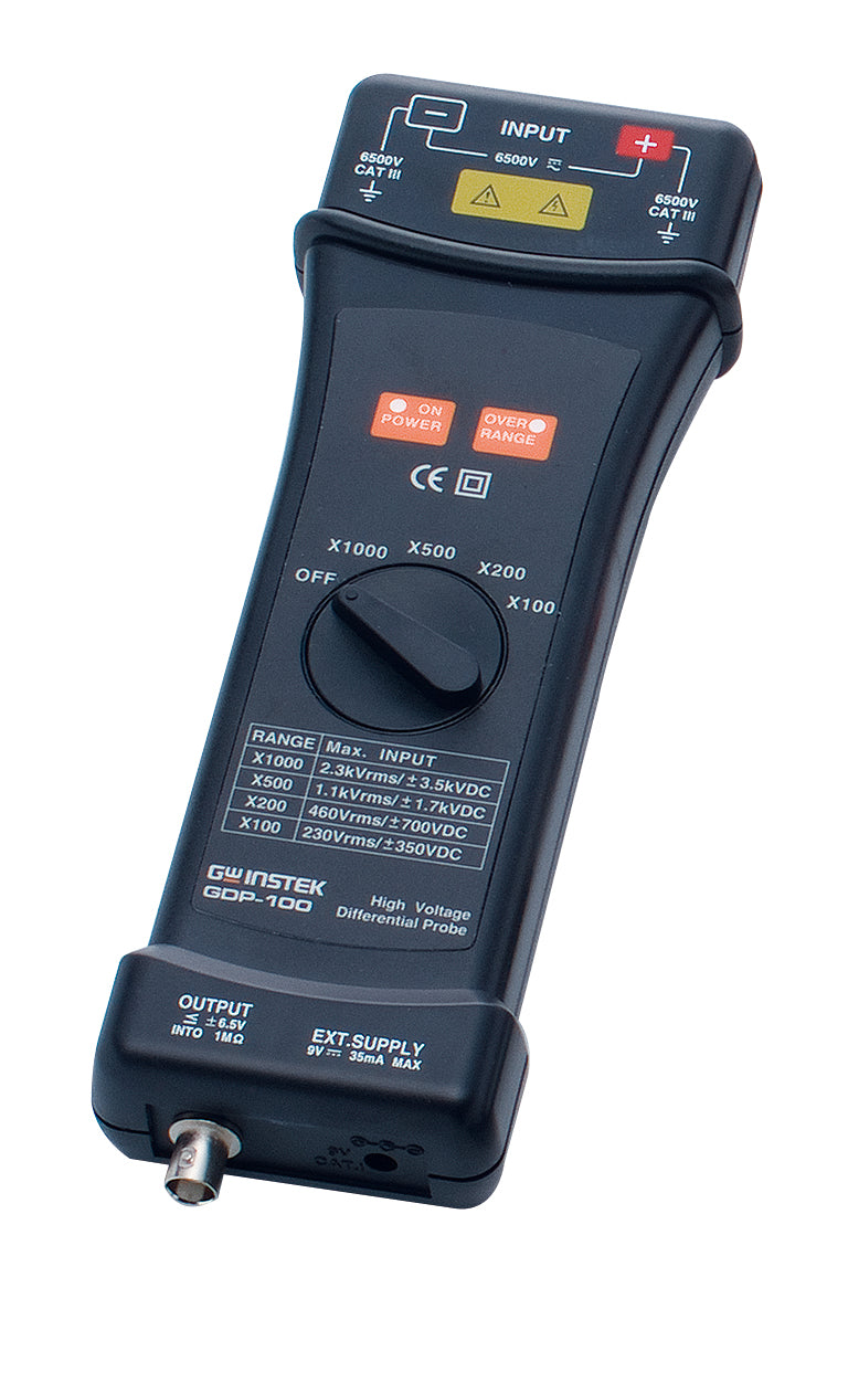 GW Instek GDP-100 High Voltage Differential Probe, 100MHz, 1.2pF, 6.5kV, 54Mohm, 3.5ns, GDP Series