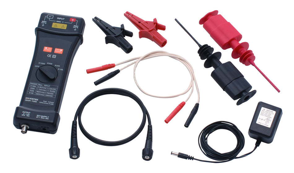GW Instek GDP-100 High Voltage Differential Probe, 100MHz, 1.2pF, 6.5kV, 54Mohm, 3.5ns, GDP Series