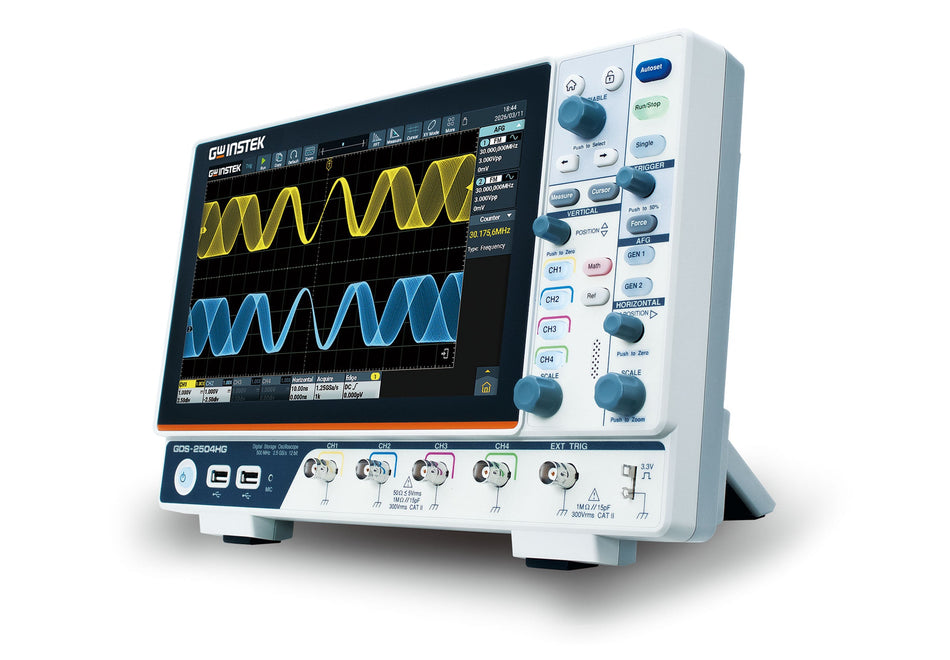 GW Instek GDS-2254HG GW Instek 250MHz/4 CH/AFG GDS-2254HG (AFG) (CE) 12-bit series Digital Oscilloscopes