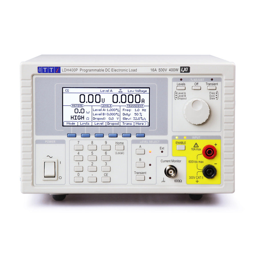 Aim-TTi LDH400P DC Electronic Load, 400W, 500V, 16A, USB, RS232, LAN, GPIB, LDH400 Series