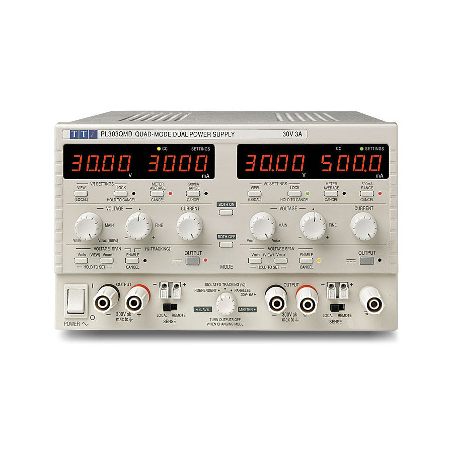 Aim-TTi PL303QMD DC Power Supply, Dual Output, Quad-Mode, 2x 30V/3A, 30V/6A, 180W, PL Series