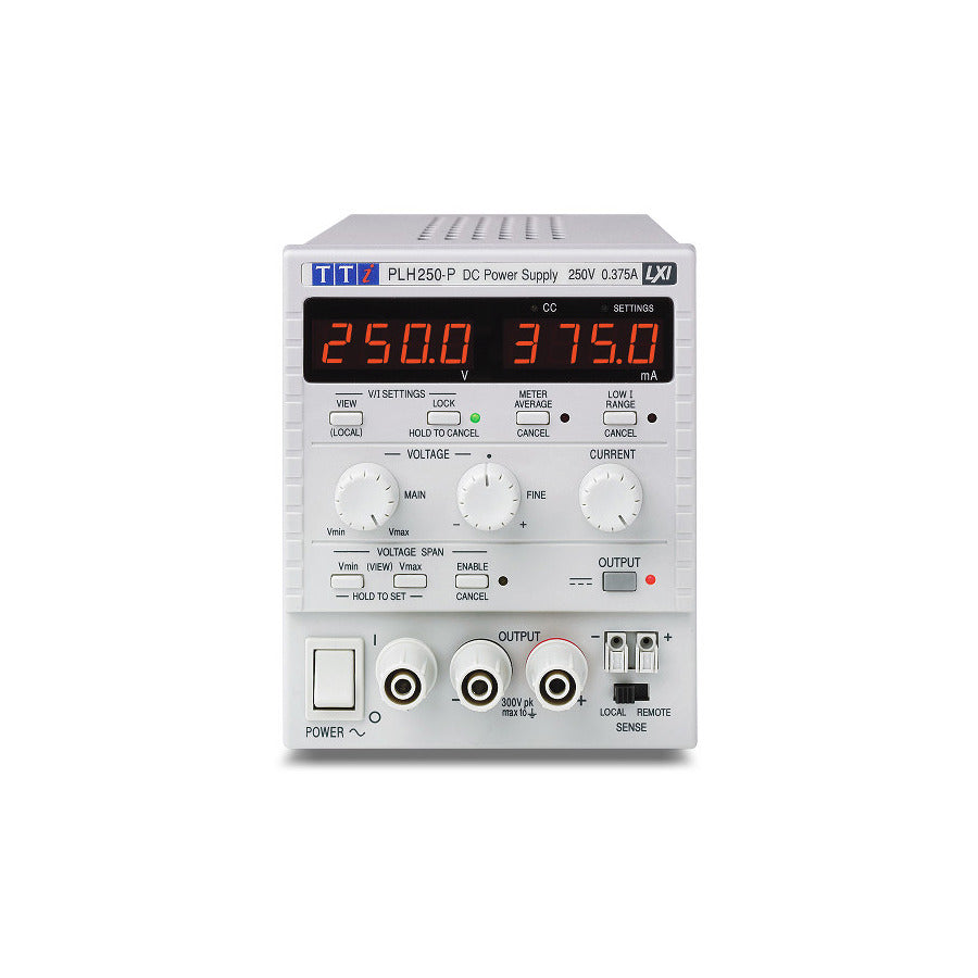 Aim-TTi PLH250 High-Voltage DC Power Supply, Single Output, 250V, 0.36A, 94W, PLH Series