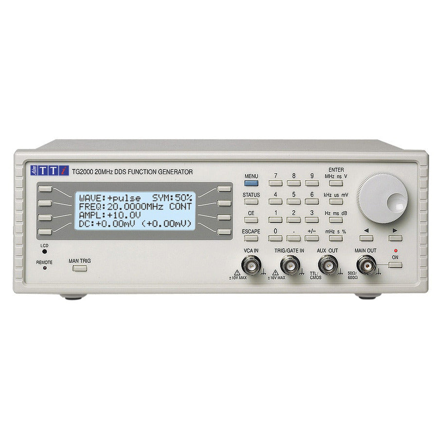 Aim-TTi TG2000 Function Generator with USB and RS232 Interfaces, 20MHz DDS, 6 Digits or 1mHz, 5mV